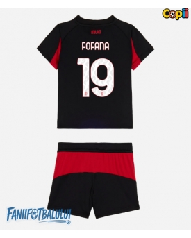 AC Milan Youssouf Fofana #19 Echipament de Fotbal Replică 2025-26 Copii Acasa (+ Șorturi)